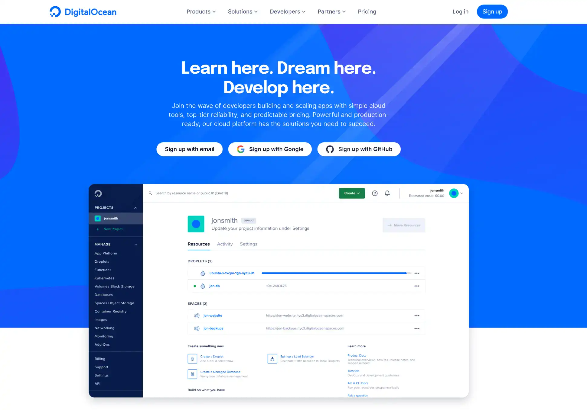 Image of digitalocean, review